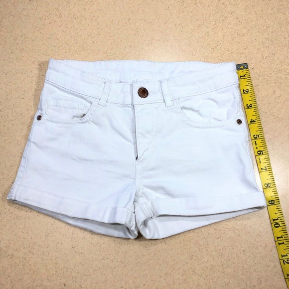 Girls H&M Twill White Hem Shorts, Size 9-10Y - Picture 5 of 6